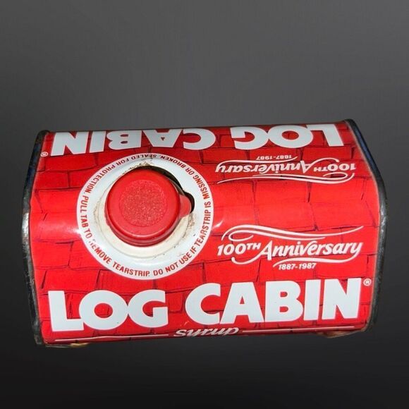 Vintage 100th Anniversary Log Cabin Syrup Original Tin 1887-1987 - Picture 4 of 5